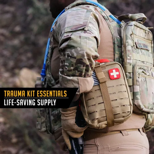 Vista 7 de EVERLIT Vendaje de emergencia israelí de 6 pulgadas de compresión para traumatismos y heridas vendaje estéril sellado al vacío embalaje para control