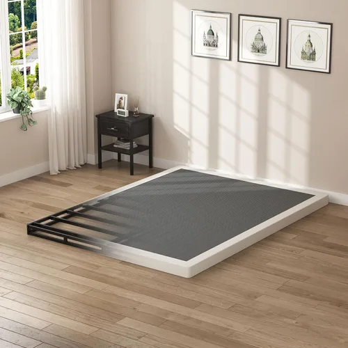 Vista 16 de SHOANED Resortes de caja de tamaño individual de 3 pulgadas - Base de colchón de perfil bajo sin ruido, base de cama de metal resistente con funda