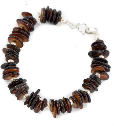 Pulsera de plata esterlina 925 auténtica con certificado Navajo Natural Madre de Perla Nativa Americana