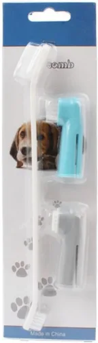 Vista 6 de 4 Set PET Finger Toothbrush Double Head Plastic Dental Cleaning Tool
