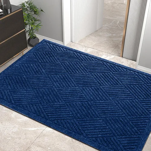 Vista 26 de HIYARD Alfombra resistente para puerta delantera, tapetes absorbentes para barro y suciedad, resistentes a manchas y decoloración, con respaldo