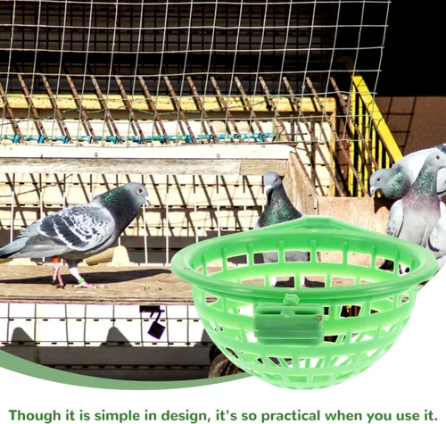 Vista 6 de Mipcase Cuenca de nido de pájaro para pájaros pequeños, soporte de anidación verde para loros, fácil de instalar, prácticos suministros para pájaros