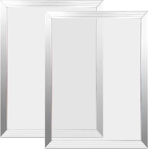 Vista 7 de Caydo 2 marcos de impresión de pantalla de seda de aluminio de 10 x 14 pulgadas con malla blanca 110 para serigrafía