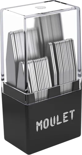 56 Collar Stays for Mens Dress Shirts - Premium Dress Shirt Collar Inserts 4 Sizes - Metal Collar Stays for Men by Moulet
