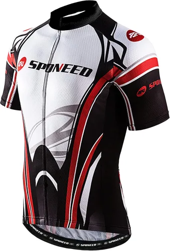 Vista 6 de sponeed Hombres Bicicletas Jersey Cremallera Completa Ciclismo Camisa Tops Transpirable