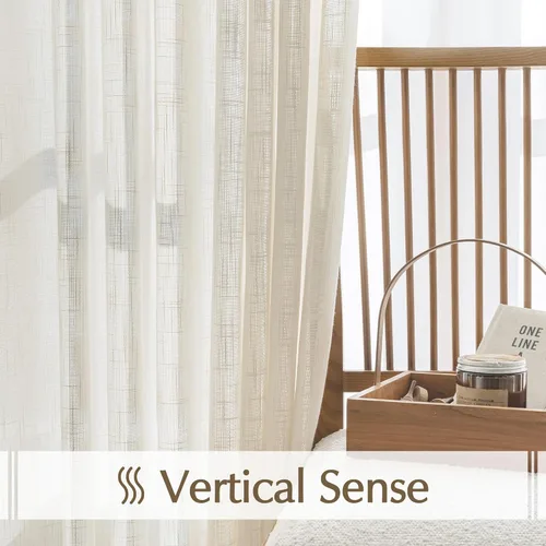 Vista 7 de FMFUNCTEX - Cortinas de puerta corrediza natural de 84" de lino transparente para sala de estar, divisor de 100" de ancho, cortinas extra anchas