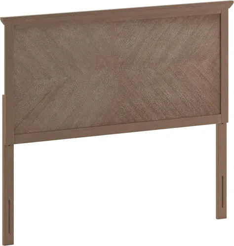 Vista 39 de Merrick Lane Marta - Cabecera de madera tamaño Queen, cabecero ajustable con patrón de espiga en color gris lavado