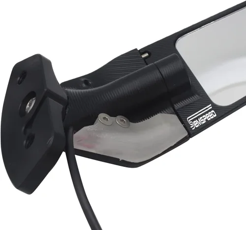 Vista 5 de Más nuevo modificado motocicleta 2 unids retrovisores viento ala ajustable giratoria espejos laterales para 2020 bmw s1000rr