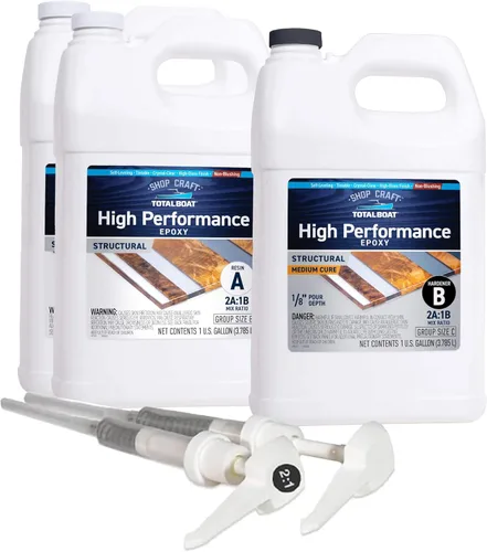 Vista 14 de TotalBoat Kit de epoxi de alto rendimiento, resina transparente de grado marino y endurecedor para carpintería, fibra de vidrio y madera