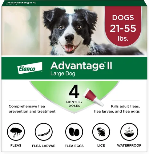 Vista 10 de Tratamiento y prevención de pulgas recomendado por veterinarios para perros pequeños Advantage II Perros de 3 a 10 libras. Suministro para 4