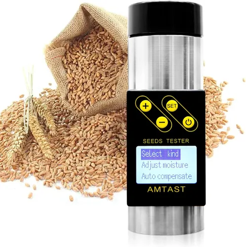 Vista 8 de Medidor de Humedad de Grano de Alta Precisión Probador de Humedad de Grano con Pantalla de Humedad y Temperatura Medidor de Humedad de Semillas