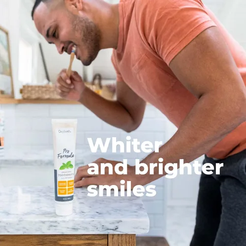 Vista 7 de Oxyfresh Pro Formula Pasta de dientes de menta fresca, suave y baja abrasión, sin flúor cosmético, para el mal aliento, dientes sensibles y encías