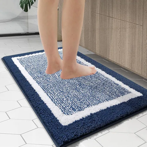 Vista 90 de OLANLY Alfombras de baño 30x20, tapete de baño de microfibra extra suave y absorbente, antideslizante, lavable a máquina, secado rápido, alfombra