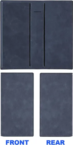 Vista 5 de CASMONAL Funda de cuero prémium para chequera para hombres y mujeres, cartera con bloqueo RFID