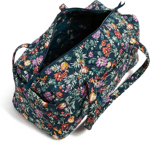 Vista 3 de Vera Bradley Bolsa de viaje mediana de algodón para mujer