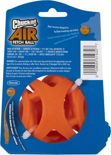 Vista 3 de Chuckit! Air Fetch Ball - Juguete para perro, mediano (2.5 pulgadas de diámetro), para perros de 20 a 60 libras