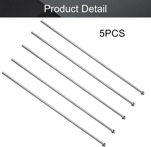 Vista 4 de Utoolmart 1/8 "de diámetro punta redonda de acero recto eyector Pin Punch 8 pulgadas largo gris plateado 5pcs