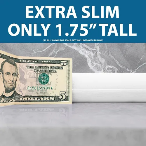 Vista 5 de Bluewave Bedding Almohada de espuma viscoelástica de gel extra delgada para personas que duermen boca abajo y de espalda, diseño delgado, plano