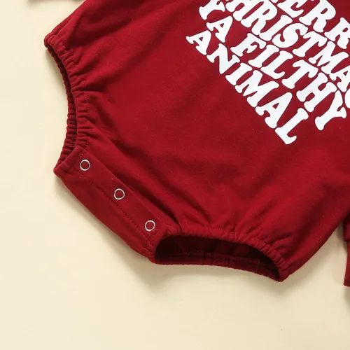 Vista 8 de MERSARIPHY Ropa de Navidad para bebé, sudadera para bebé, niño, niña, mameluco de Papá Noel para bebé, trajes de otoño e invierno