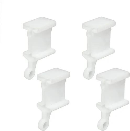 Vista 12 de TOKPLNU Tope de extremo de cortina para riel de cortina flexible y flexible, paquete de 4 tapas de extremos de riel de cortina para montaje en pared