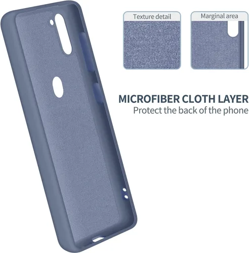 Vista 5 de Funda TPU de silicona líquida para Samsung Galaxy A11, gris