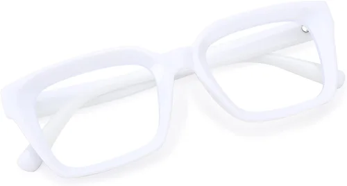 Vista 3 de COASION Gafas clásicas sin receta transparente para mujer, gafas de montura cuadrada gruesa
