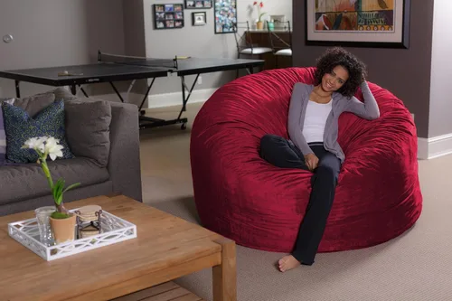 Vista 2 de Sofa Sack - Puff gigante de 6 pies, Tela, Cinnabar