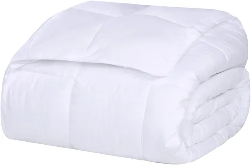 Vista 7 de Manta grande para toda estación hecha de plumón sintético, reversible, Microfibra, Negro, King