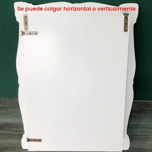 Vista 5 de Shabby Chic - Estantes flotantes de pared con tallado hecho a mano, estante de pared de madera estilo francés para sala de estar, dormitorio Blanco