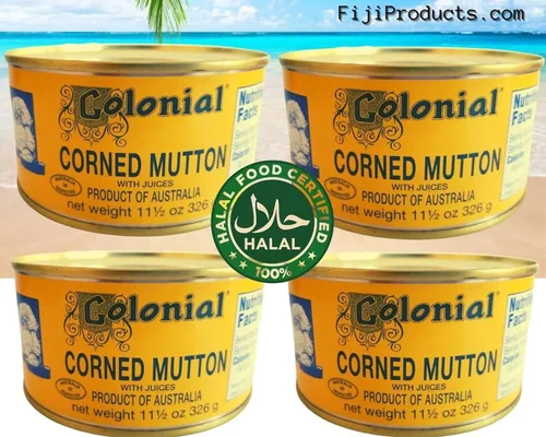 Vista 2 de Colonial Corned Mutton con jugos (paquete de 4 latas) 11.50 oz HALAL So Delicious