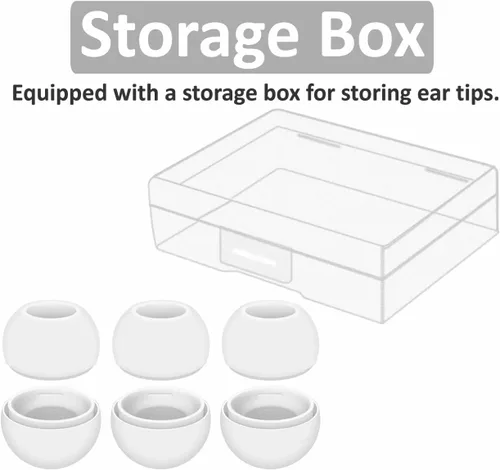 Vista 4 de 3 pares compatibles con AirPods Pro 1st 2nd Ear Tips Buds, tamaño extra pequeño de repuesto de goma de silicona, accesorios de gel compatibles