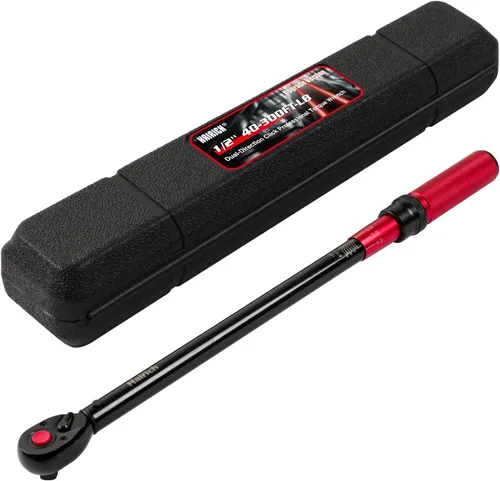 Vista 8 de Hairich Llave dinamométrica de 1/4 pulgada, llave dinamométrica de doble dirección pequeña 20-220 pulgadas.libras/2.3-24.9Nm, 72 dientes de alta