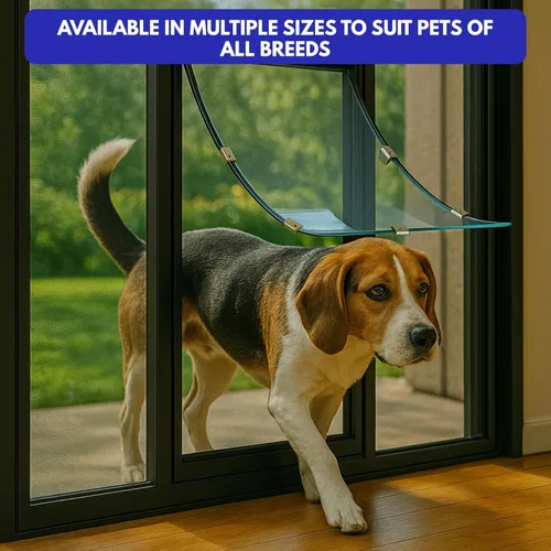 Vista 9 de Pantalla universal Puerta de gato y perro Se adapta a porches mosquiteros, puertas correderas y ventanas Instalación en medio de malla