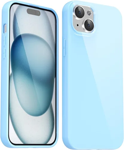 Vista 696 de Svanove para iPhone 7 Plus/ 8 Plus, funda de silicona, de goma suave brillante y gel de jey lindo, funda protectora de plástico simple y lisa