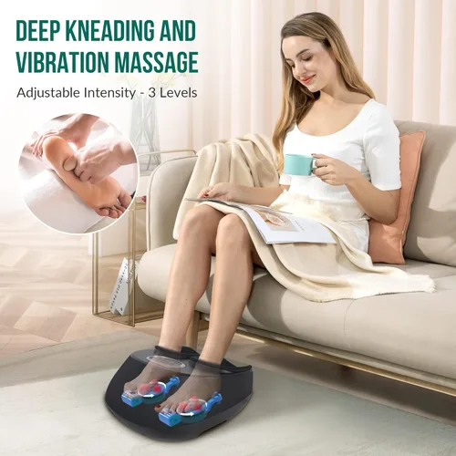 Vista 3 de Snailax Masajeador de pies con calor mejorado Shiatsu masajeador de espalda con calor