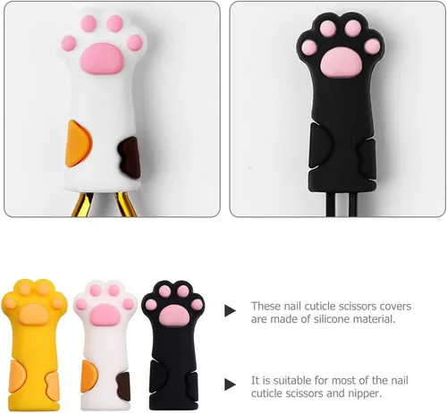 Vista 4 de FOMIYES 9 piezas de tijeras de piel muerta estuche protector de uñas tijeras pinzas para uñas protector de uñas pinzas de cutícula cubre cutícula