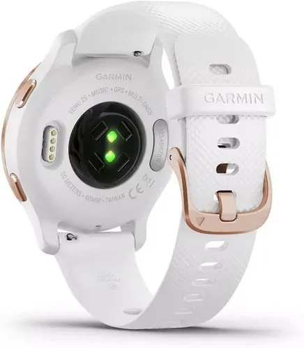Vista 7 de Garmin Venu 2s Rosa Oro/Blanco Smartwatch Multideporte WiFi GPS Frecuencia Integrado Actividad Sueño 1.575 in