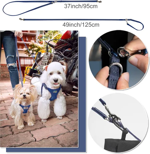 Vista 83 de Arnés sin tirones para perro, con correa multifunción, pechera suave y ajustable para mascota, no ahorca, chaleco a prueba de escape para perros