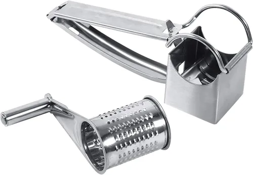 Vista 2 de Omabeta Multifunctional Stainless Steel Cheese Grater, Chopper, Kitchen Tool for Grating Cheese, Fruits and Vegetables