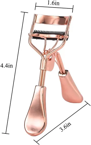 Vista 5 de Uranian Beauty Eyelash Curler Comb Eyelash Curlers with 2 Silicone Refill Pads Premium Lash Curler Makeup Tool for Women and Girls