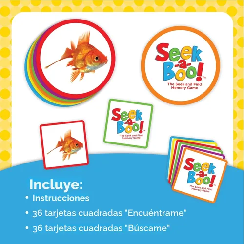Vista 2 de Juego de Memoria y Tarjetas Flash de Búsqueda Seek-a-Boo de MindWare y Juego de Emparejamiento para Niños Pequeños