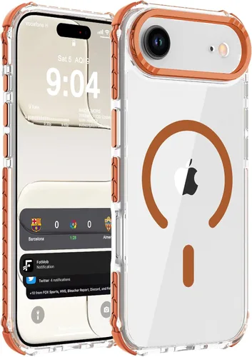 Vista 105 de DEERLAMN Funda Magnética Fuerte para iPhone Air 6.5 Pulgadas, [Compatible con Magsafe] [Protección contra caídas de grado militar] Funda protectora