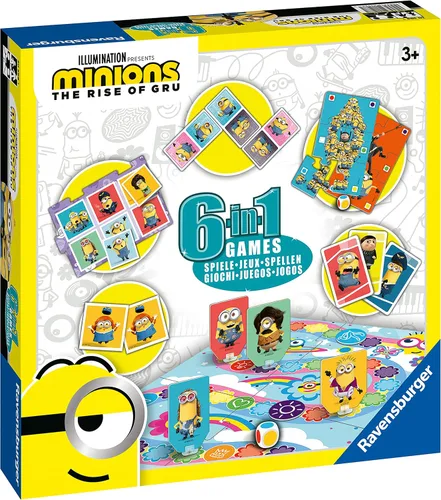 Vista 3 de Ravensburger Minions 2 The Rise of Gru - Juego de compendio de juegos 6 en 1 para niños a partir de 3 años