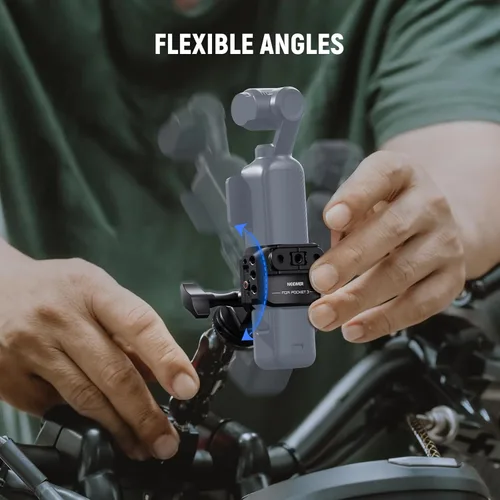 Vista 6 de NEEWER Jaula Pocket 3, Plataforma de Grabación de Video con Cardán de Aleación de Aluminio con Adaptador de Extensión para Cámara de Acción Roscas