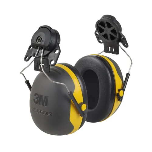3M PELTOR Orejeras de Protección Auditiva, Serie X X2P3E, Estilo de Gorra Acoplado a Casco Duro, Protección contra Ruido NRR 24 dB, Paquete de 1,
