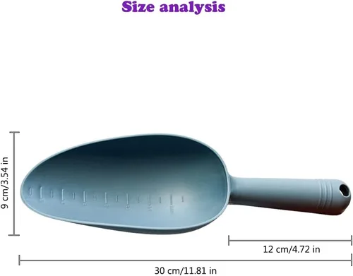 Vista 3 de Pala de jardín de plástico, herramienta de paleta de mano, antideslizante, cuchara de tierra para macetas, trasplante, excavación, deshierbe