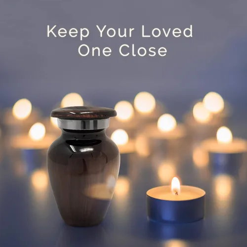 Vista 3 de Pequeñas urnas de recuerdo para cenizas Mantenga cerca la memoria de sus seres queridos Tributo elegante y eterno Mini memorial personal