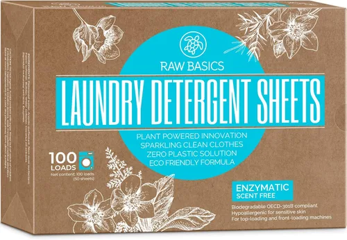 Vista 6 de Potenciadores de aroma para lavadora, aroma de limón silvestre y hojas de detergente para ropa sin perfume, 100 cargas