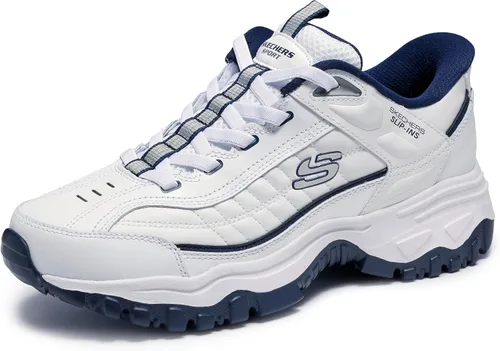 Skechers Afterburn E'lite Grill Corporal - Zapatos sin cordones para hombre Blanco/azul marino