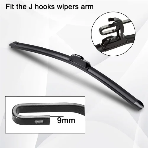 Vista 4 de Car Wiper Compatible with Patrol Y60 1987-1996 Front Wiper Blades Soft Rubber Windscreen Wipers Auto Windshield 18"+18" 450mm + 450mm (Color : 2 PCS)